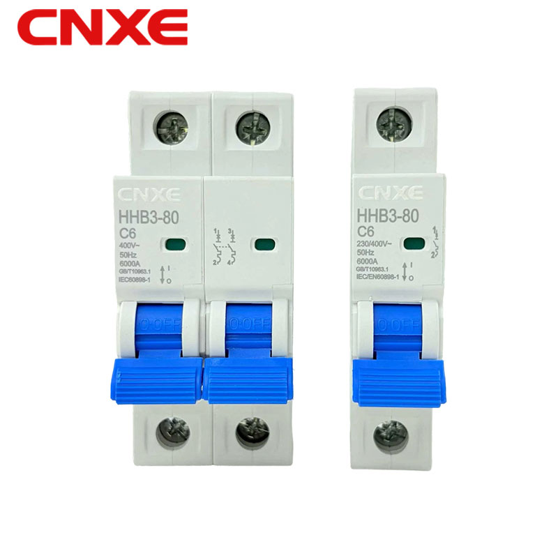 HHB3-80 C6 قاطع دائرة مصغر عالي السرعة لحماية الدائرة القصيرة من الحمل الزائد